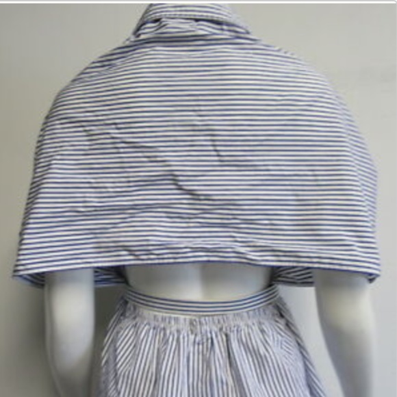 JEAN PAUL GAULTIER FEMME white/blue dress sz 40/6 - Picture 5 of 7